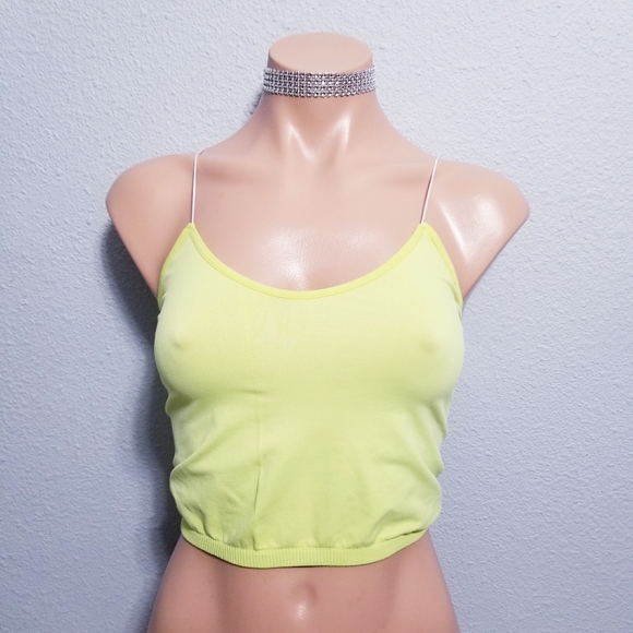 Free People Intimately lime green boho bralette bra MEDIUM LARGE - Picture 1 of 5